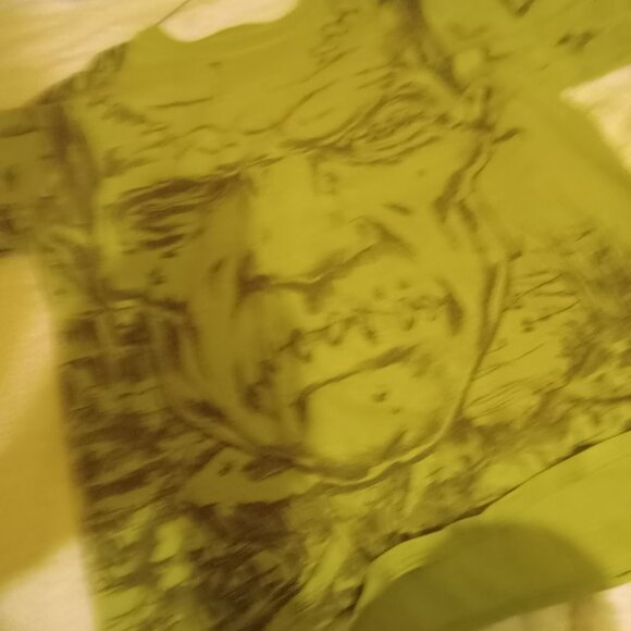 Green XL Frankenstein Monster Full Front Print Horror Halloween Universal Shirt - Picture 2 of 4